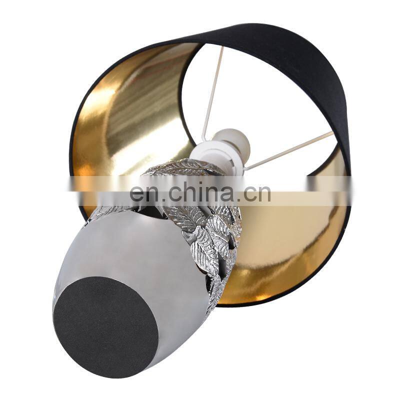 new design of rattan pattern ceramic desk lamp for indoor room