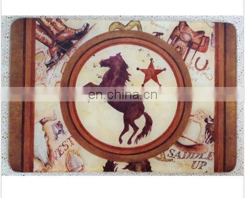 The horse design tempered glass serving tray