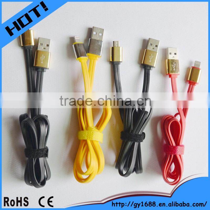 newest molding reversible usb micro cable with gold connector 1m