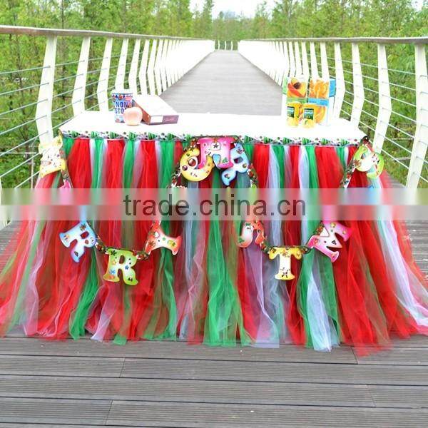 Slumber Party Tutu Tulle Table Skirt Cover Purple SD103