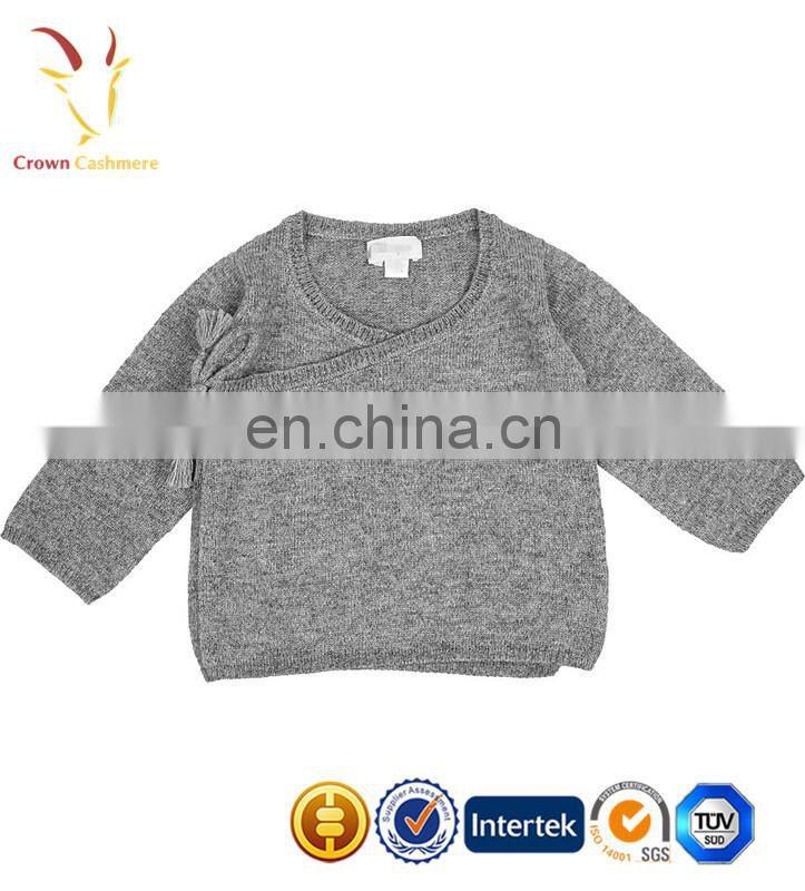 Solid Cashmere Plain Knitted Baby Girls Cardigans