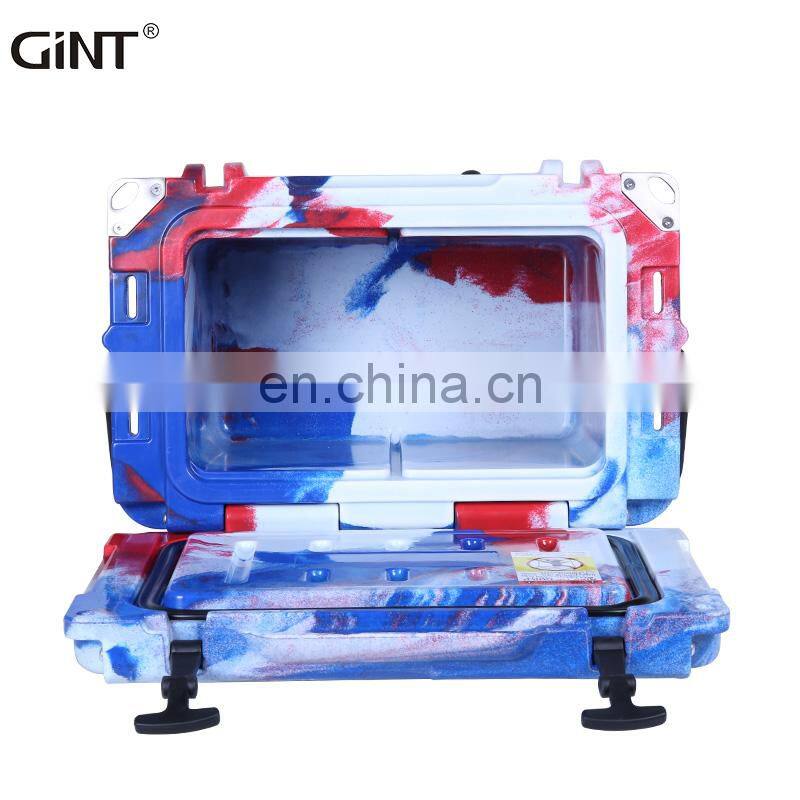 2021 Gint Rotational mould Popular 35QT 45QT PU Cooler box insulated Cooler with handle double wall Customized