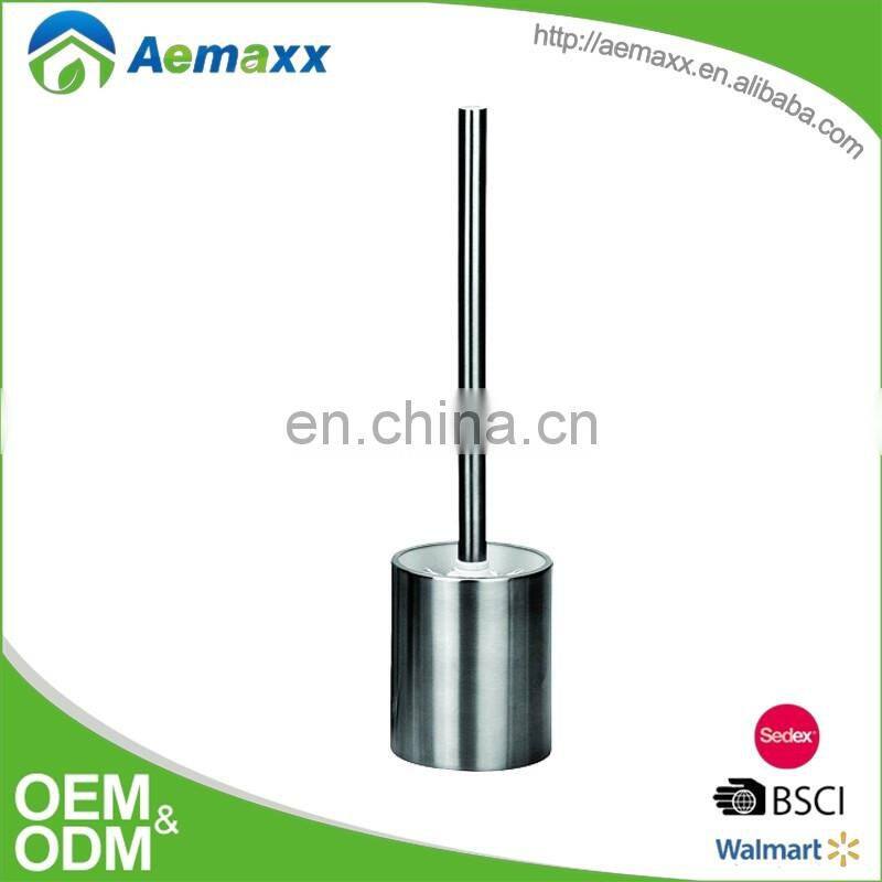 Hot Sale Round Bathroom Stainless Steel Toilet Brush with Holder Household cleaning toilet brush
