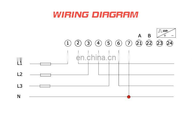EM735-Mod 3*230/400V 10(100)A three phase din rail install wattmeter programmable energy meter