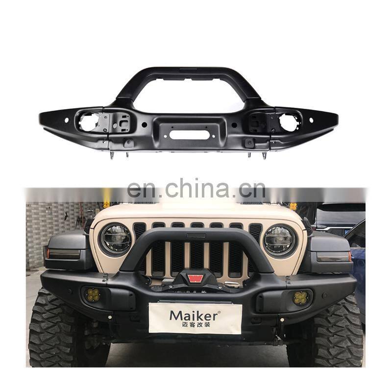 4x4 Offroad front bumper for Jeep wrangler JL 2018+ bumper guard with sensor hole