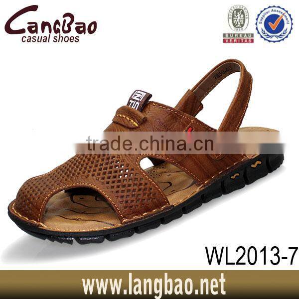 rubber outsole men sandal anti slipper durable leather sandal