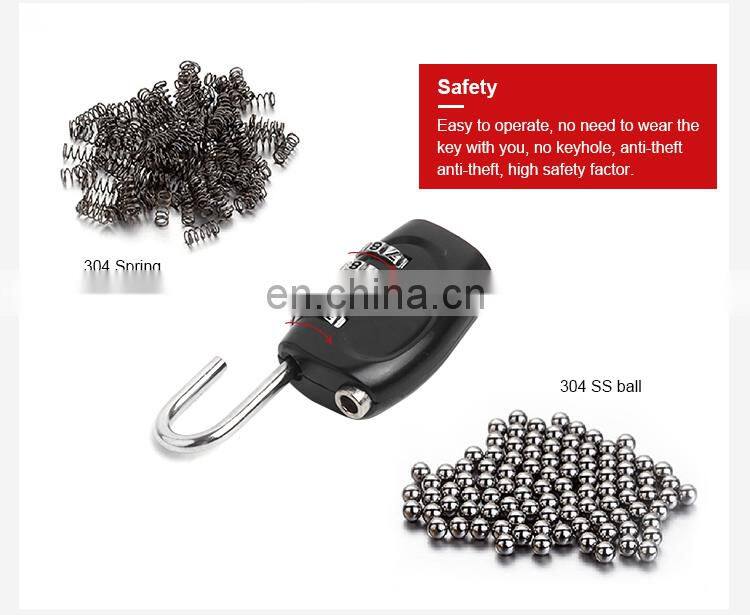 Durable Steel Shackle 4 Digit Resettable Password Combination Lock Safety Padlock