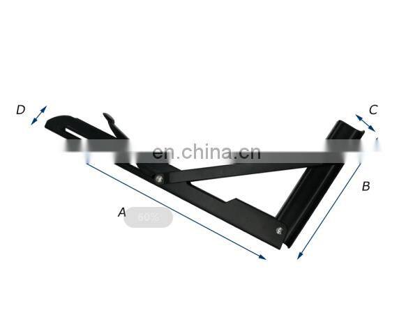 Heavy Duty L Shaped Adjustable Shelf Support Brackets For Wall Folding Tables