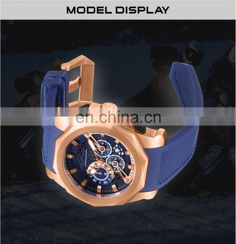 High Quality Branded Oem Custom Logo Steel Wrist Watches Chronograph Luxury Watches Men