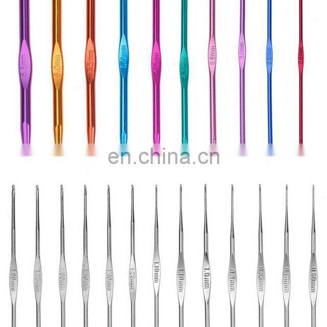 DIY 100PCS Aluminum Colorful Knitting Needle Tool Set Crochet Hook Set