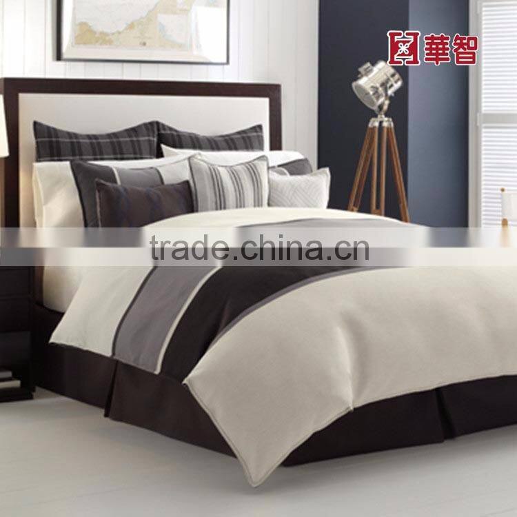 400TC High quality 100% Cotton Satin Fabric hotel bedding set. 5 Star Hotel duvet cover set