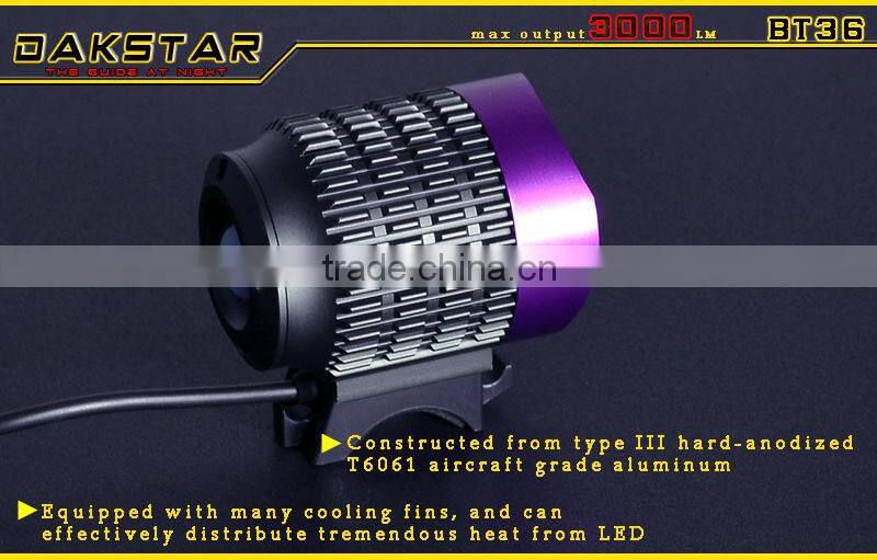 DAKSTAR 2013 Main Product BT36 CREE XML T6 LED High Power Aluminum Rechargeable Light For Bike