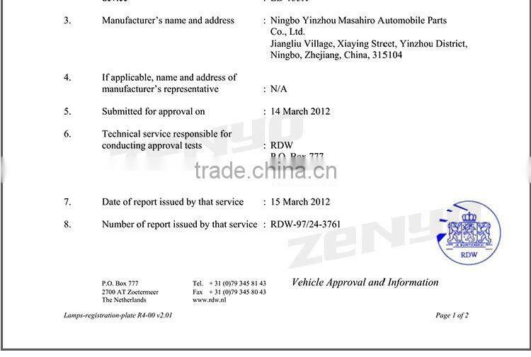 1 Year no send back warranty led license plate light for bmw e90