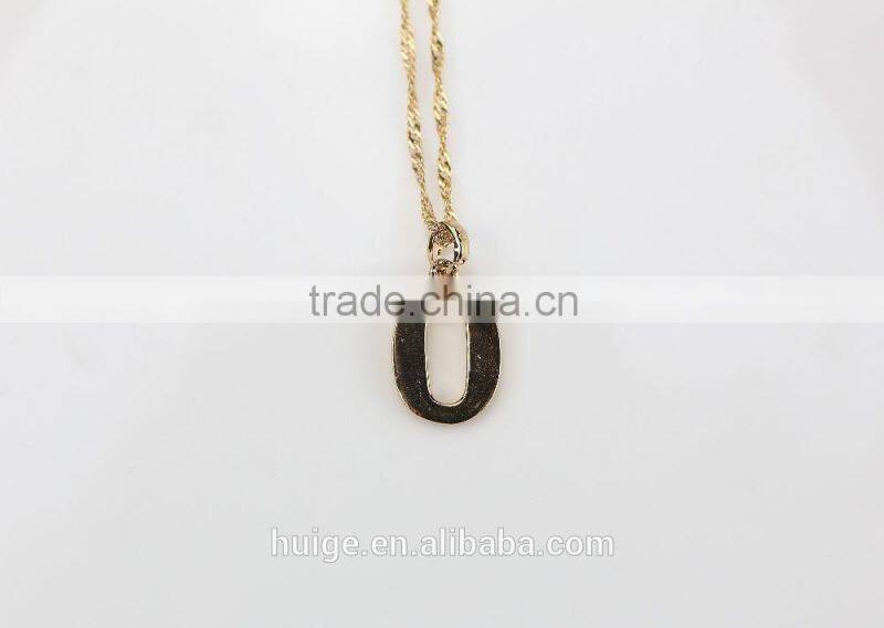 2015 hot sale cross jewelry brass chain gold plated statement pendant necklace