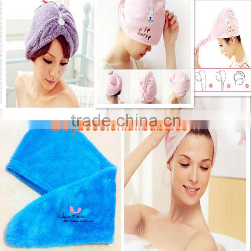 Super Silky And Soft Micrfiber Hair Drying Cap,Customizable Shower Cap