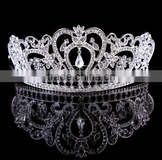 Bridal crystal rhinestone wholesale gold sliver crown wedding jewelry