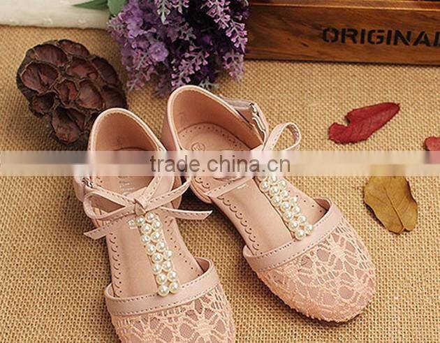 Casual Bowknot Pearl Kids Shoes For Girls