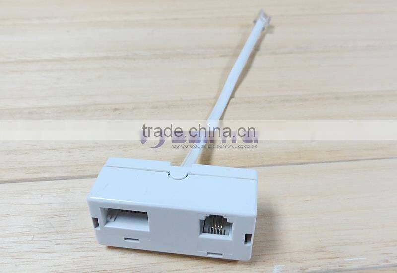 Wholesale Price Telephone RJ45 Plug to BT RJ11 M/F 6P4C Jack Cable Cord Splitter