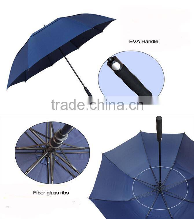 30 inch double layer automatic blue golf umbrellas
