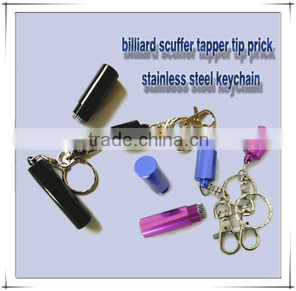 BILLIARD STICK CUE TIP TOOL CUE SHAPER TIP TAPPER KEY CHAIN