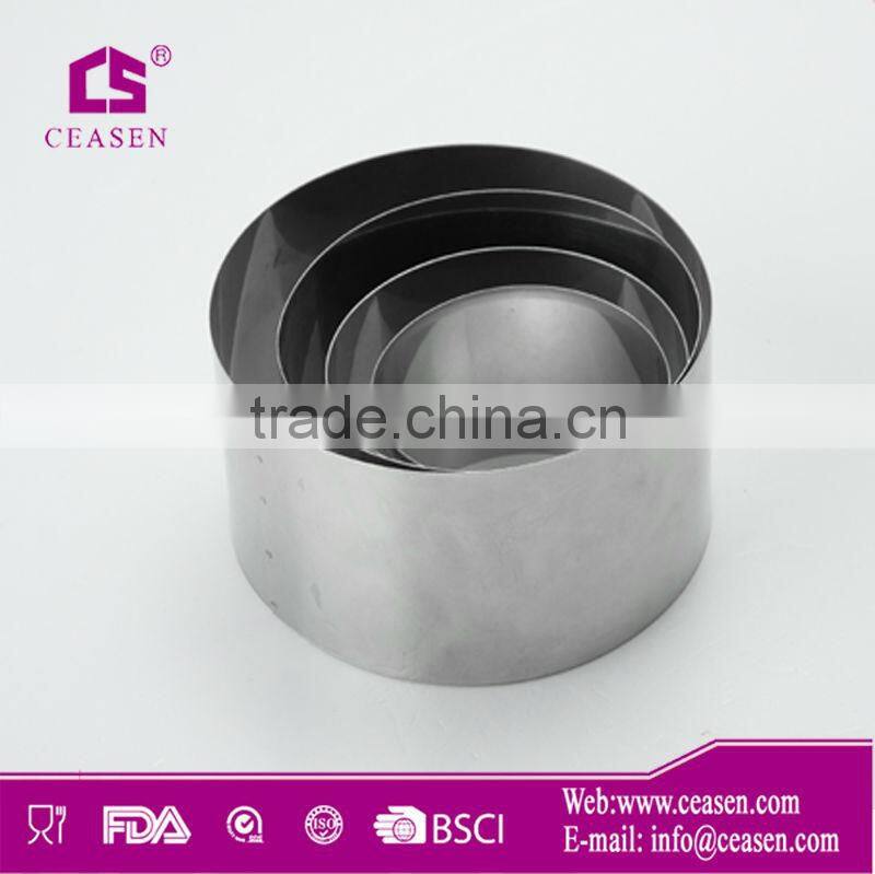 High quality and adjustable stainless steel roundness cookie cutter/cake mold