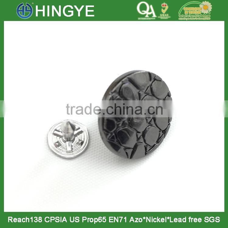 2015 new arrival 18mm gunmetal plating metal jeans button for jeans J1512