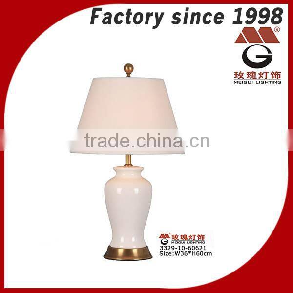 porcelain custom table lamp with brass base