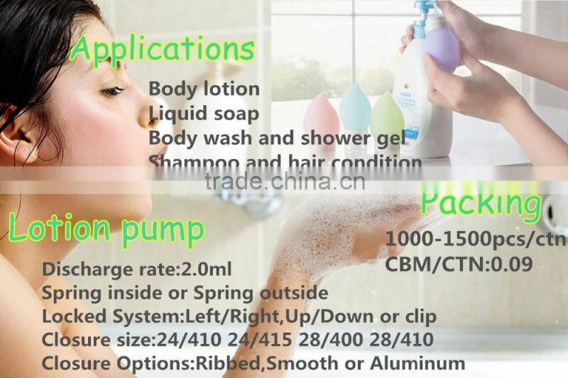 Chinese supplier new design custom color dispenser lotion pump soap dispenser pump dosage 2.0ml for high quality