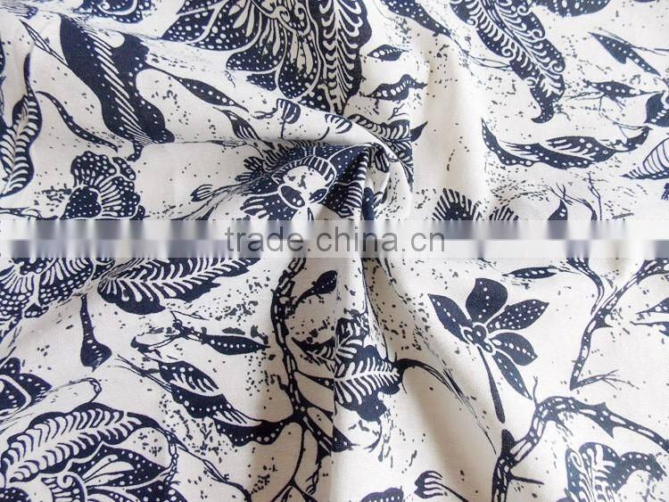 Chinese style blue and white porcelain imitation batik print cotton/linen cloth tablecloths curtain sofa fabric