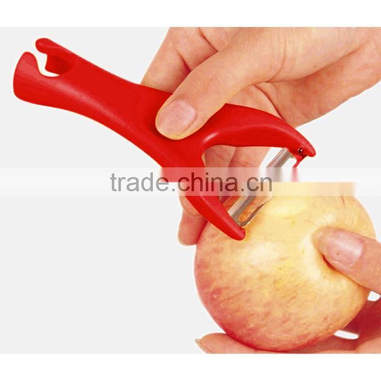 PP+S/S 17*7 Kitchen tools stainless steel vegetable peeler with plastic handle /potato peeler