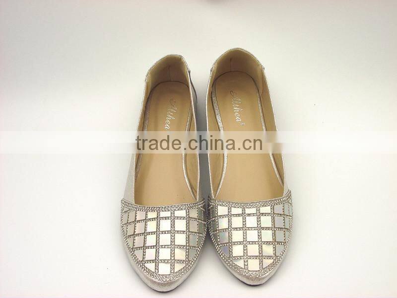 shining with diamond flat shoe dress shoe in stock