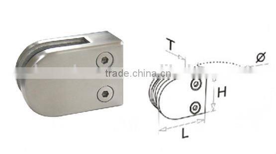 stair D type stainless steel railing glass clamps fitting