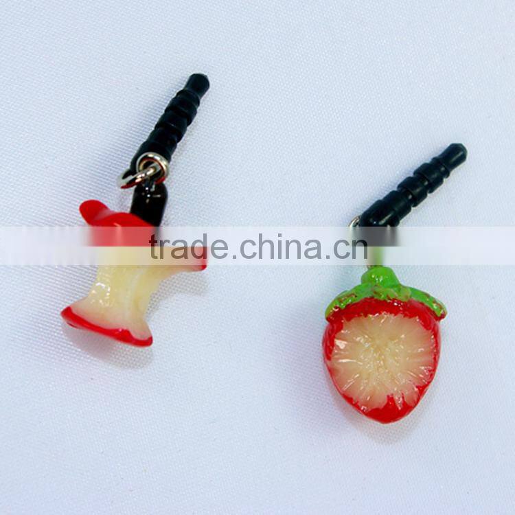 factory wholesale 10g cute animal resin anti dust plug for samsung