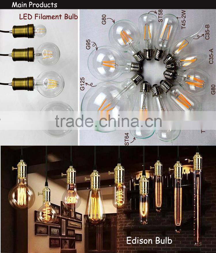 Hot Sales 110V-240V E27 E26 B22 glass led bulb a19