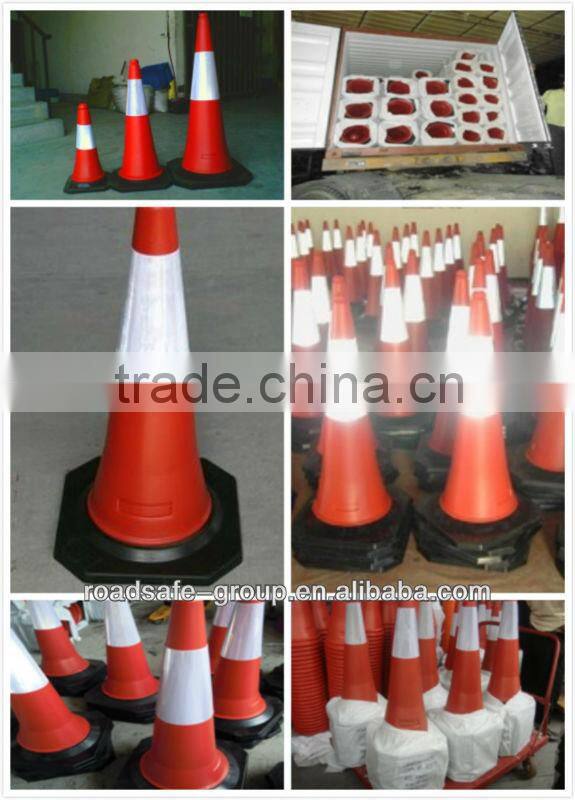 Roadway safety Reflective flexible colored pvc traffic cone