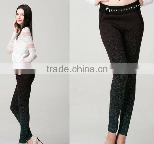 autumn new diamond nail ladies cooldry pencil casual pants