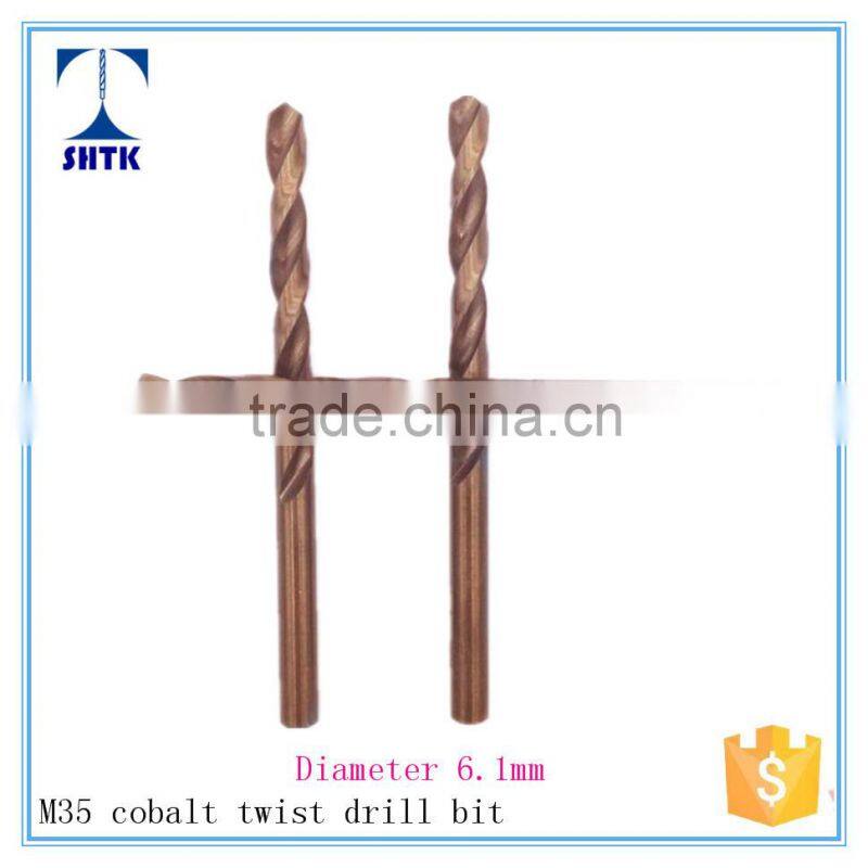factory direct supply, M35 cobalt, drill bit, twist drill bit Dia 6.1mm