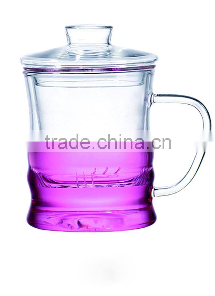 Factory Price Top Brand Eco-Friendly Glass Tea Cups With Cover