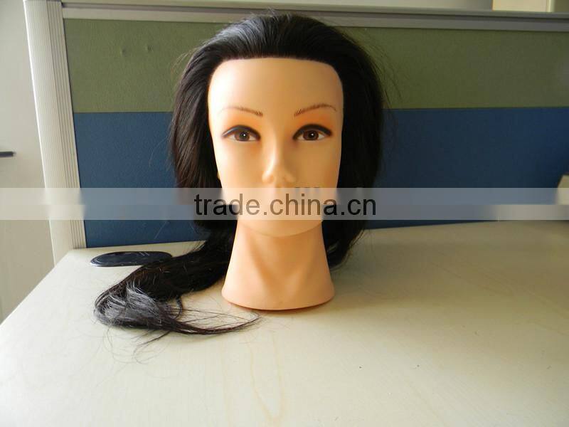 2015 high quality product 100%human hair human hair training mannequin hair training head