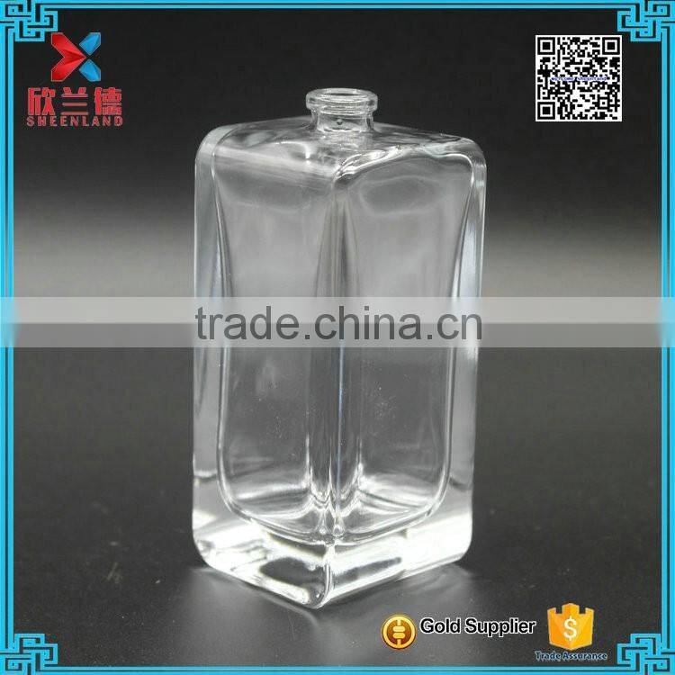 wholesale 100ml rectangle empty glass perfume refill bottle