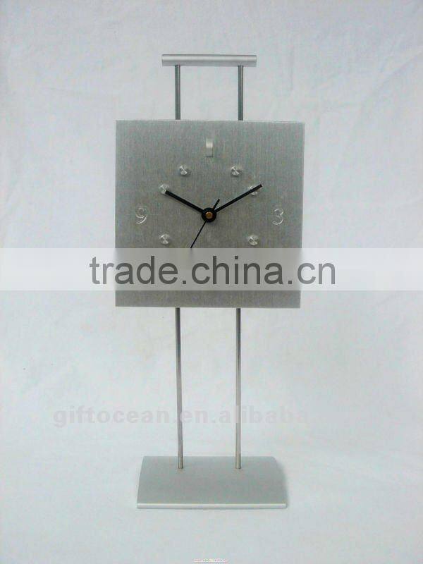 aluminum art metal desk clock,metal crafts table clock