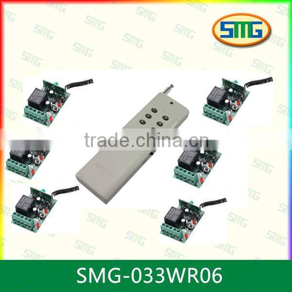 SMG-801 315/433mhz 6 in 1 remote control/1 controller pair 6 pcs remote transmitter