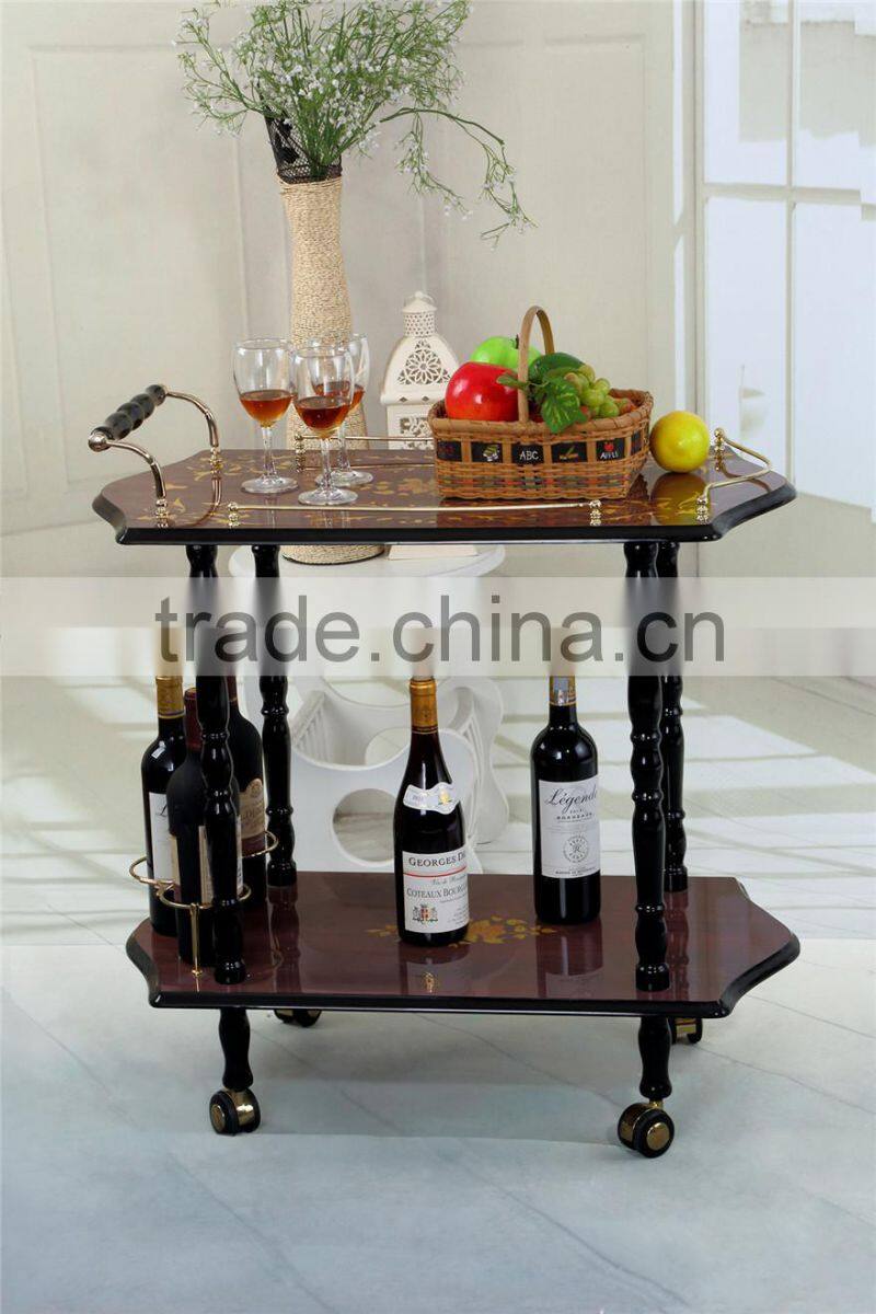 New designed wooden hotel/restaurant dining room service trolley