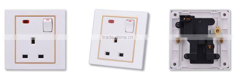 Good design bristh 3 pin wall sockets