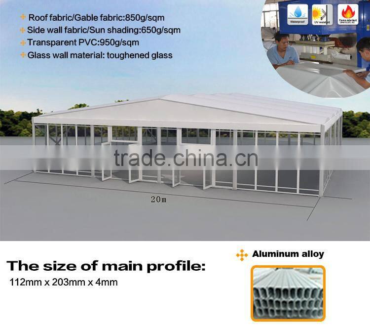Flat Roofing Party And Event Tent With The Capacity of 1000 People capacity