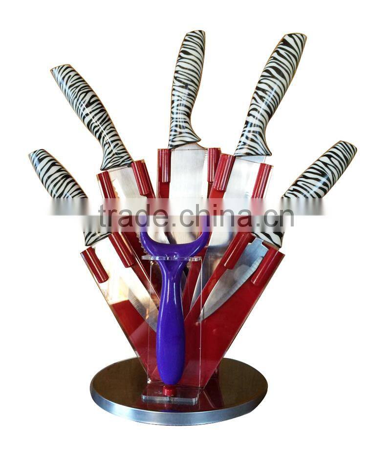 kitchen knife set with block