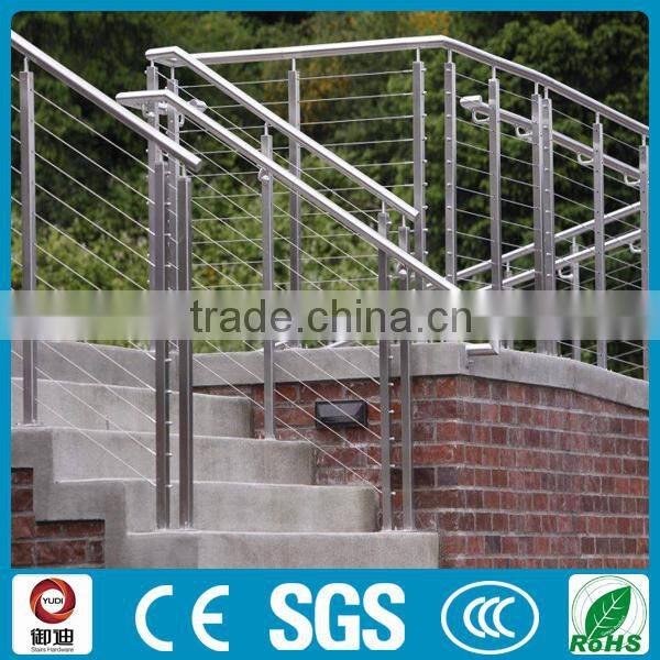 Deck and Balcony Stainless Steel cable railing handrails design