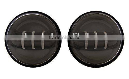 Black Twin Headlight Dual Lamp For Harley Davidson Road Glide Custom Fits Harley Road Glide