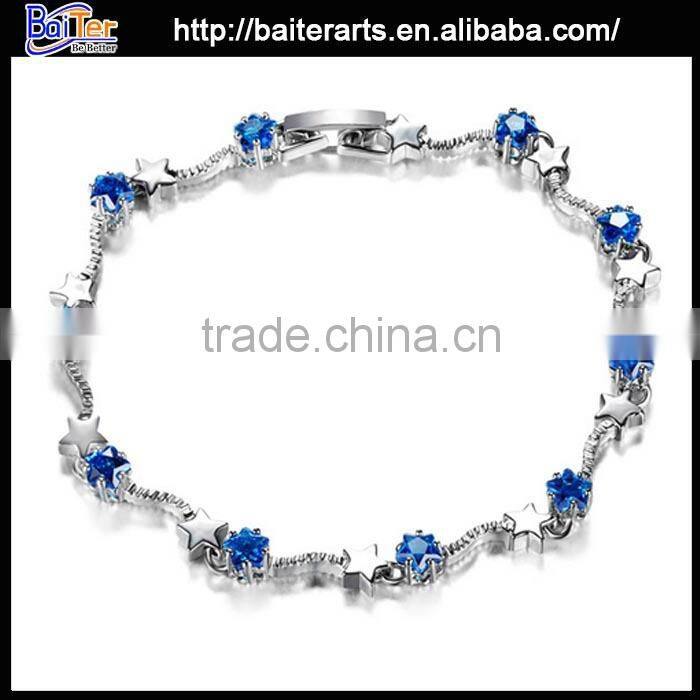 Custom Color Heart Shape Crystal Bangle Bracelet Cheap Pave Crystal Bracelet Wholesale