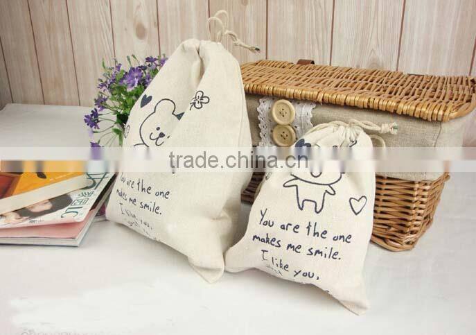 promotional New OEM Eco cotton drawstring gift bags